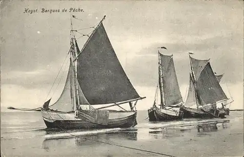 Segelschiffe Heyst Barques de Peche Kat. Schiffe