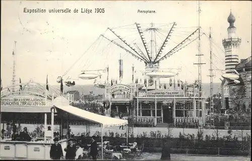 Exposition Universelle Liege 1905 Aeroplane Karusell Kat. Expositions