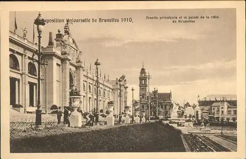Exposition Bruxelles 1910 Facade Palais / Expositions /