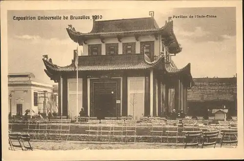 Exposition Bruxelles 1910 Pavillon Indo chine / Expositions /