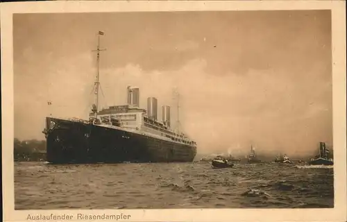 Dampfer Oceanliner Riesendampfer Kat. Schiffe