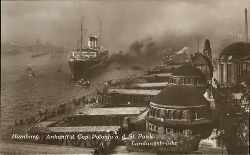 Dampfer Oceanliner Cap Polonia Hamburg Landungsbruecke Kat. Schiffe