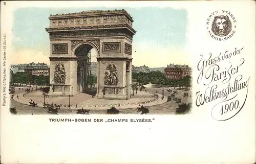 Exposition Universelle Paris 1900 Triumph Bogen Champs Elysees Kat. Expositions