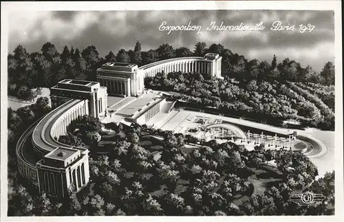 Exposition Internationale Paris 1937 Fliegeraufnahme Palais du Trocadero Kat. Expositions