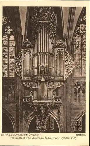 Kirchenorgel Strassburger Muenster Kat. Musik