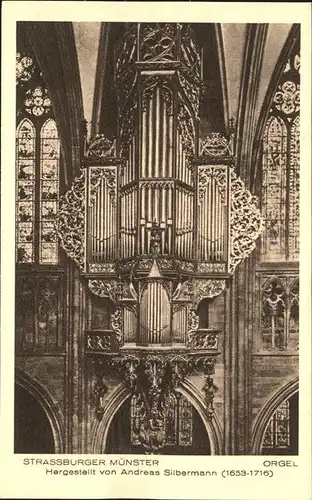 Kirchenorgel Strassburger Muenster Kat. Musik