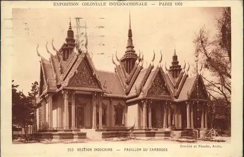 Exposition Coloniale Paris 1931 Pavillon du Camsodge Kat. Expositions