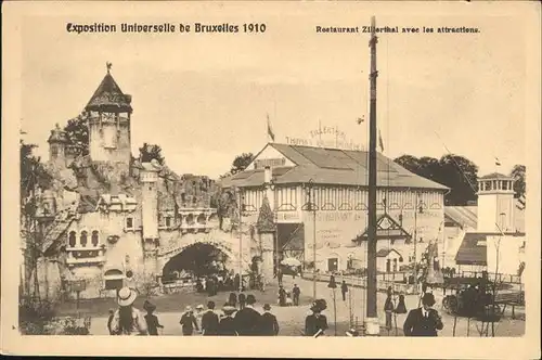 Exposition Bruxelles 1910 Restaurant Zillerthal  / Expositions /