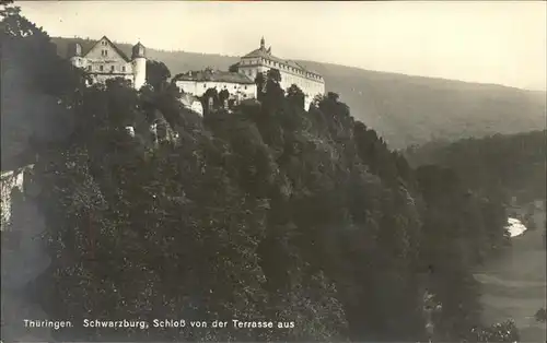 aw20067 Thueringen Region Schwarzburg Schloss von der Terrasse aus Kategorie. Erfurt Alte Ansichtskarten