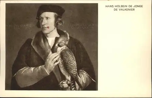 Falke Falkner Hans Holbein de Jonge de Valkenier / Tiere /