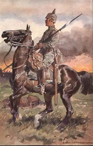 Pferde Soldat Pferd Kuenstler Hoffmann / Tiere /