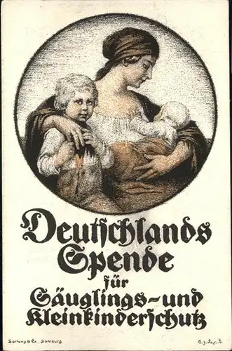 Spendenkarte Deutschlands Spende fuer Saeuglings- und Kinderschutz / Spenden /