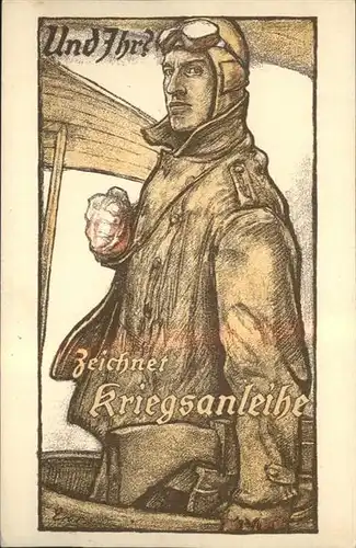 Kriegsanleihe Pilot Flug / Spenden /