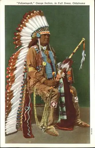Indianer Native American Pahsetopah Osage Indian Oklahoma / Regionales /