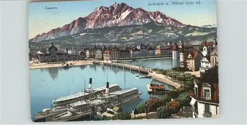 Schiffe Luzern Seebruecke Pilatus / Schiffe /