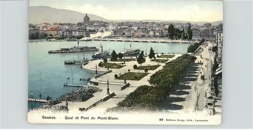 Schiffe Geneve Quai Pont du Mont-Blanc / Schiffe /