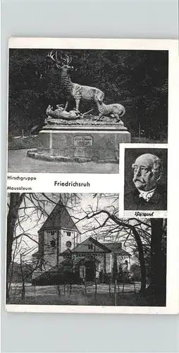 Politiker Bismarck Friedrichsruh Denkmal Mausoleum / Politik /