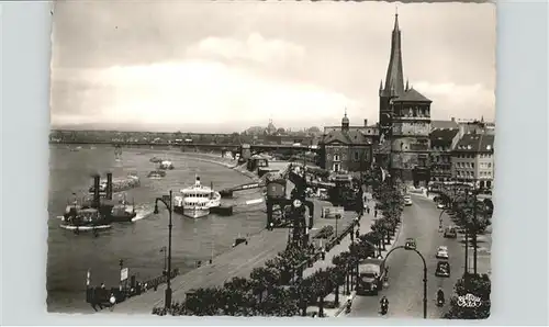 Dampfer Binnenschifffahrt Duesseldorf Rathaus Ufer / Schiffe /