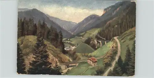 Hoffmann Heinrich Hoellental Ravennaschlucht Schwarzwald / Kuenstlerkarte /