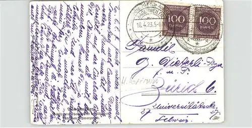 Hoffmann Heinrich Badenweiler / Kuenstlerkarte /