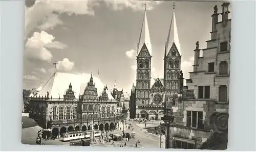 Strassenbahn Bremen Marktplatz Kirche / Strassenbahn /
