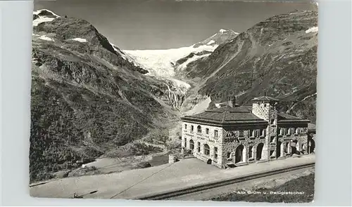 Gletscher Bahnhof Paluegletscher Alp Gruem / Berge /