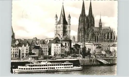 Dampfer Binnenschifffahrt Koeln Dom / Schiffe /