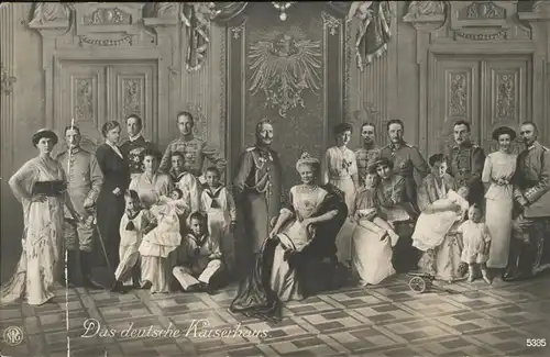 Adel Preussen Kaiserhaus Wilhelm II Kaiserin Auguste Viktoria Familie / Koenigshaeuser /