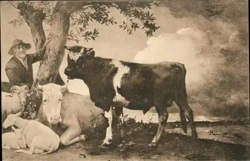 Stiere Hirte Kuenstler Paulus Potter Mauritshuis 's-Gravenhage / Tiere /