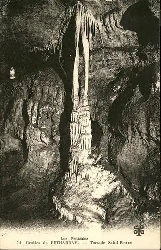 Hoehlen Caves Grottes Grottes de Betharram Tropfstein Torsade Saint-Pierre / Berge /