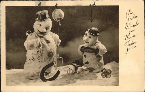 Neujahr Schneemann  / Greetings /