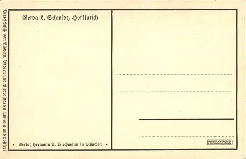 Scherenschnitt Schattenbildkarte Kuenstler Gerda L. Schmidt / Besonderheiten /