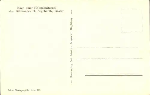 Zwerge Holzschnitzerei H. Segebarth Goslar / Maerchen und Sagen /