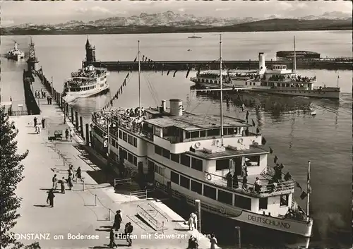 Schiffe Deutschland Konstanz Bodensee Hafen Schweizer Alpen / Schiffe /