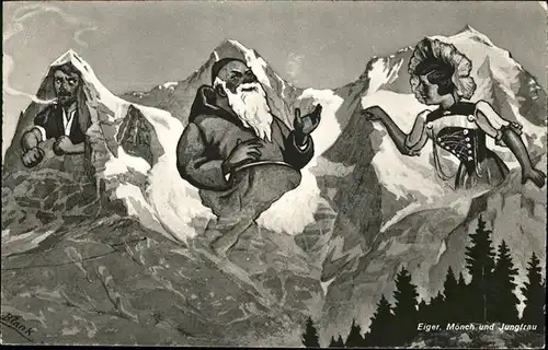 Berggesichter Eiger Moench Jungfrau / Berge /