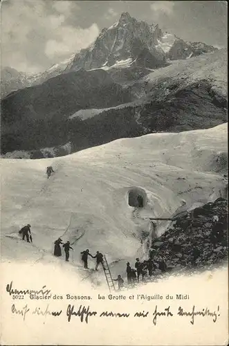 Gletscher La Grotte du Midi Bergsteigen  / Berge /