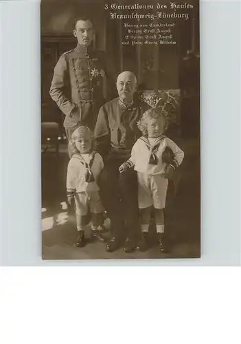 Adel Braunschweig Lueneburg Herzog Ernst August Familie / Koenigshaeuser /