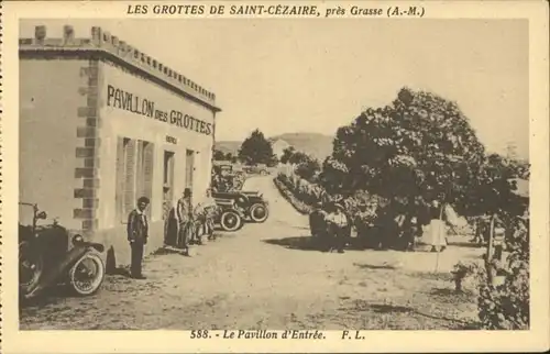 Hoehlen Caves Grottes Grotte Saint-Cezaire Eingangspavillon Grasse * / Berge /