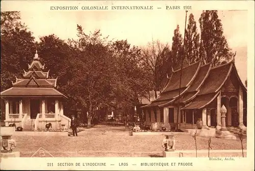 Exposition Coloniale Paris 1931 Bibliotheque Pagode Kat. Expositions