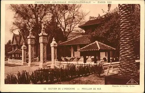 Exposition Coloniale Paris 1931 Pavillon de Hue Kat. Expositions