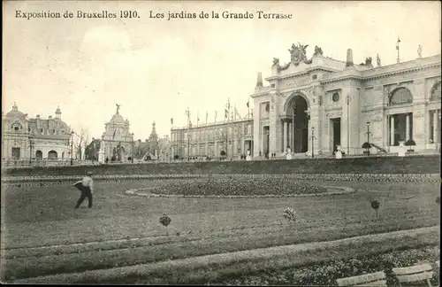 Exposition Bruxelles 1910 Jardins Grande Terrasse / Expositions /