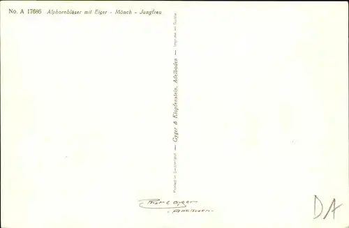 hw17827 Alphorn Blaeser Eiger Moench Jungfrau Kategorie. Musik Alte Ansichtskarten