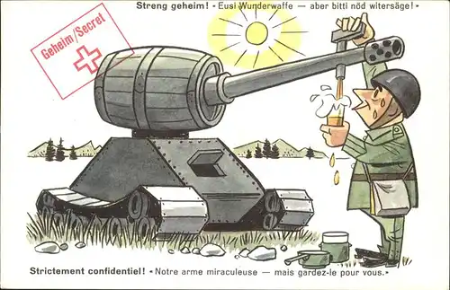 Panzer Tank Comic Bier / Militaria /