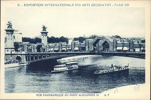 Exposition Arts Decoratifs Paris 1925 Schiff Bruecke /  /