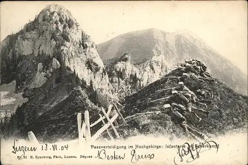 Militaria WK1 Passverteidigung im Hochgebirge Infantrie im Feuerkampf / WK1 /