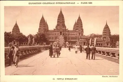 Exposition Coloniale Paris 1931 Temple Angkor Vat  Kat. Expositions