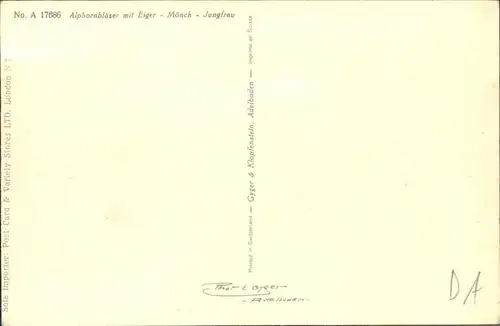 hw18175 Alphorn  Kategorie. Musik Alte Ansichtskarten