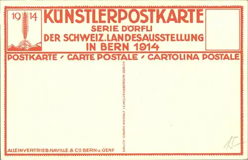 Landesausstellung Bern 1914 Doerfli Kat. Expositions