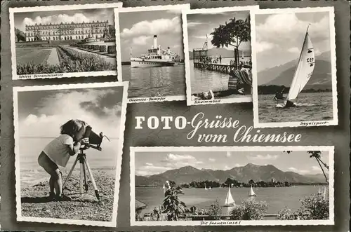 Fotoapparat Chiemsee Dampfer Segelboot  Kat. Technik