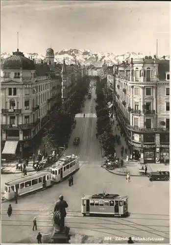 Strassenbahn Zuerich Bahnhofstrasse Kat. Bahnen